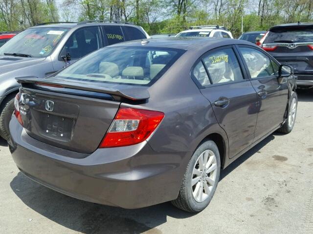 2HGFB2F98CH544270 - 2012 HONDA CIVIC EXL TAN photo 4