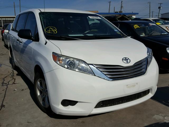 5TDZK3DC7DS315419 - 2013 TOYOTA SIENNA BAS WHITE photo 1