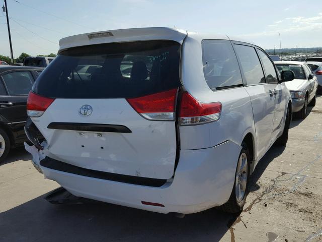 5TDZK3DC7DS315419 - 2013 TOYOTA SIENNA BAS WHITE photo 4