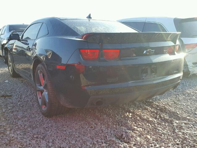 2G1FB1EV5A9107527 - 2010 CHEVROLET CAMARO BLACK photo 3