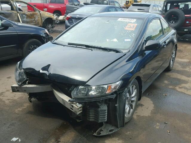 2HGFG12849H514135 - 2009 HONDA CIVIC EX BLACK photo 2