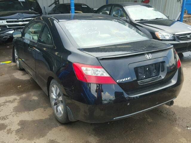 2HGFG12849H514135 - 2009 HONDA CIVIC EX BLACK photo 3