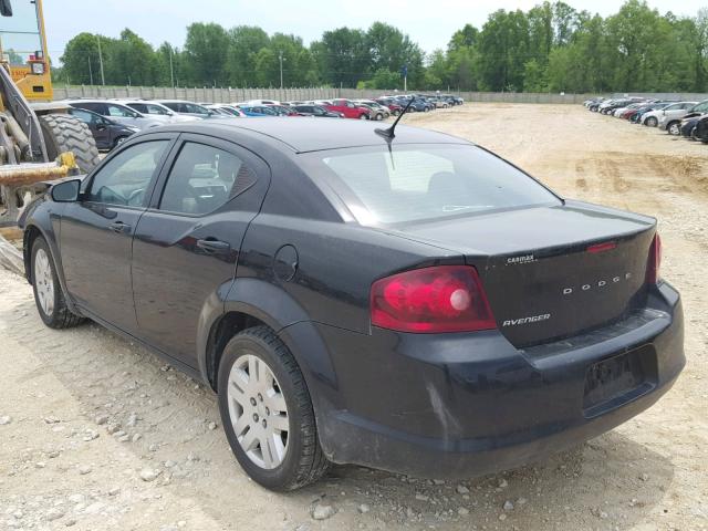 1B3BD4FB5BN598591 - 2011 DODGE AVENGER EX BLACK photo 3