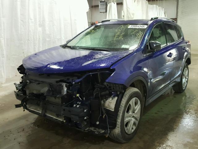 2T3BFREV2FW341985 - 2015 TOYOTA RAV4 LE BLUE photo 2