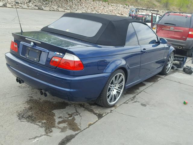 WBSBR93413PK03565 - 2003 BMW M3 BLUE photo 4