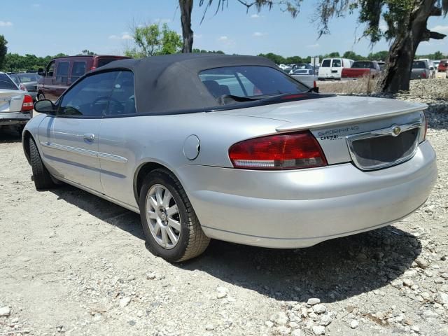 1C3EL75R36N285113 - 2006 CHRYSLER SEBRING GT SILVER photo 3