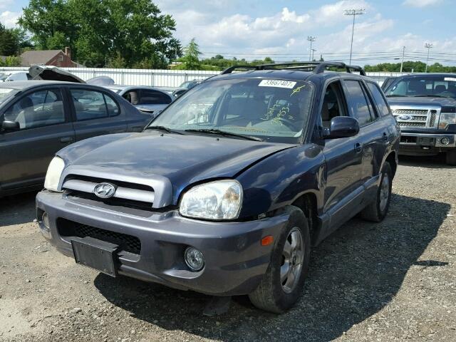 KM8SC73D65U909816 - 2005 HYUNDAI SANTA FE G BLUE photo 2