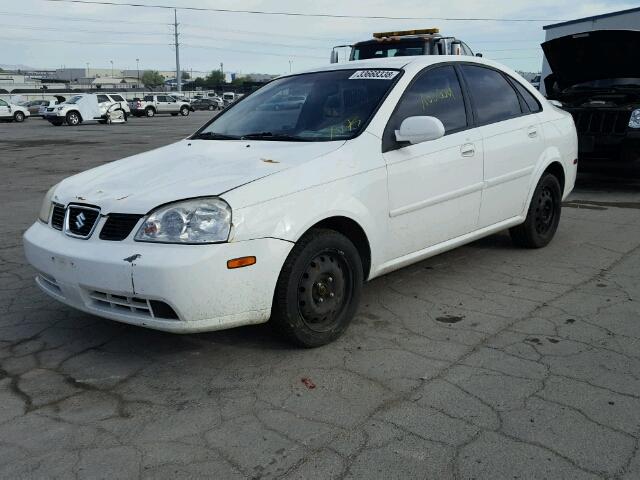 KL5JD52ZX4K031516 - 2004 SUZUKI FORENZA S WHITE photo 2