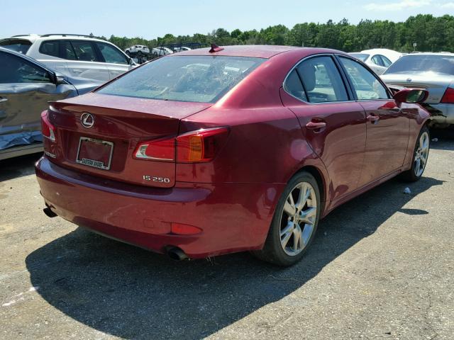 JTHBK262092091049 - 2009 LEXUS IS 250 RED photo 4