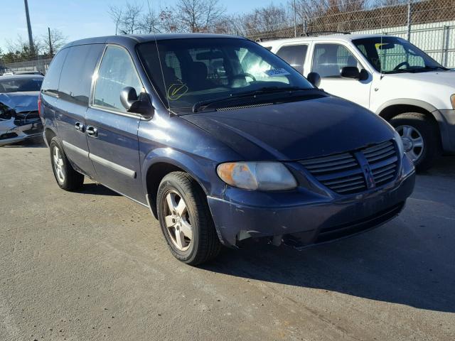 1D4GP45R25B430135 - 2005 DODGE CARAVAN SX BLUE photo 1