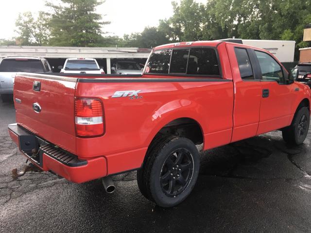 1FTRX14W16FA34736 - 2006 FORD F150 RED photo 4