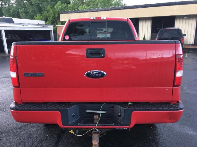 1FTRX14W16FA34736 - 2006 FORD F150 RED photo 5