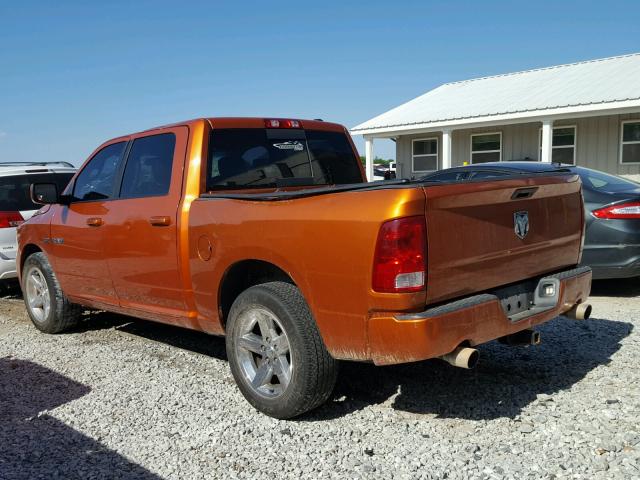 1D7RB1CT8AS206594 - 2010 DODGE RAM 1500 ORANGE photo 3