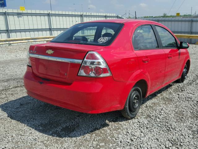 KL1TD5DE2BB149089 - 2011 CHEVROLET AVEO LS RED photo 4