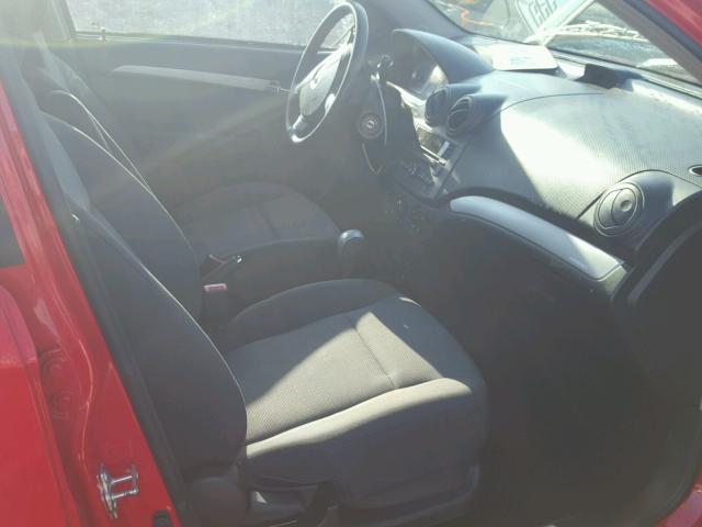KL1TD5DE2BB149089 - 2011 CHEVROLET AVEO LS RED photo 5