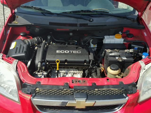 KL1TD5DE2BB149089 - 2011 CHEVROLET AVEO LS RED photo 7