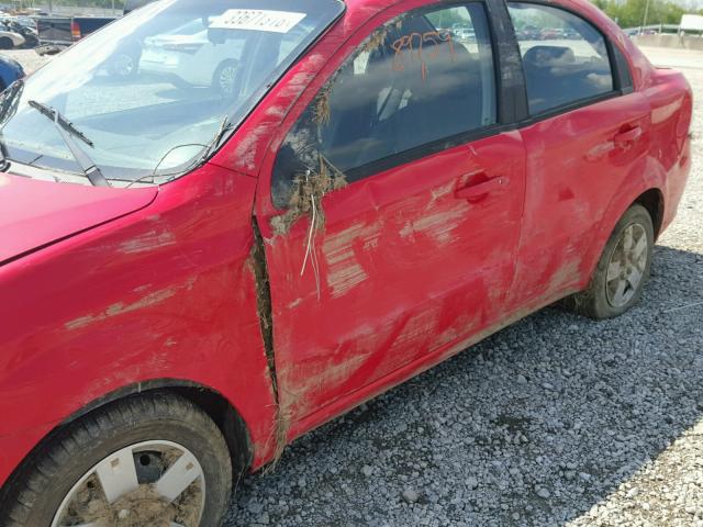 KL1TD5DE2BB149089 - 2011 CHEVROLET AVEO LS RED photo 9