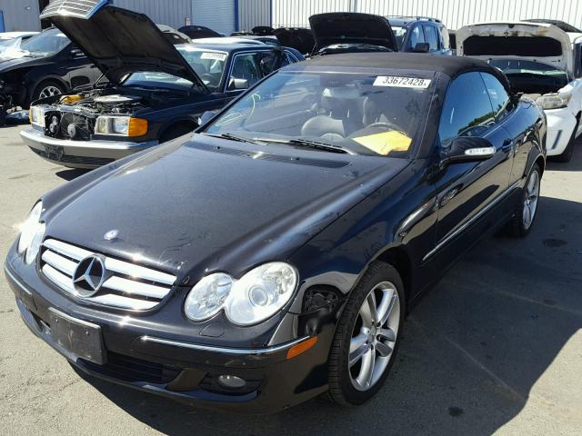 WDBTK56G26T069402 - 2006 MERCEDES-BENZ CLK 350 BLACK photo 2