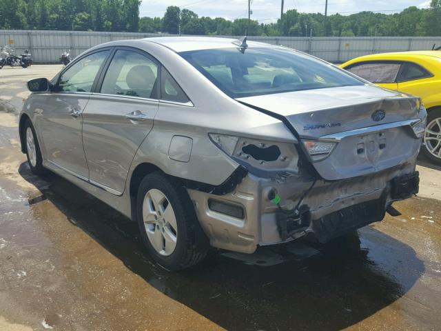 KMHEC4A44BA006799 - 2011 HYUNDAI SONATA HYB SILVER photo 3