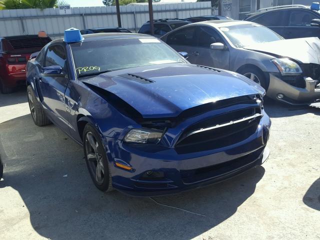 1ZVBP8CFXE5282383 - 2014 FORD MUSTANG GT BLUE photo 1