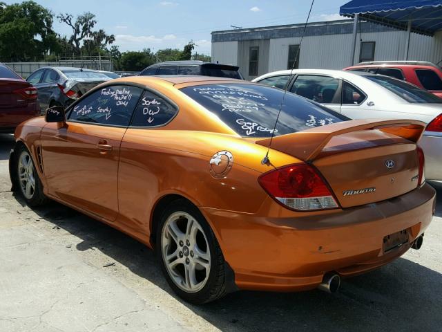 KMHHN65F36U225255 - 2006 HYUNDAI TIBURON GT ORANGE photo 3