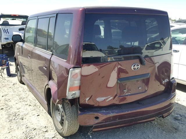 JTLKT324X40157630 - 2004 TOYOTA SCION XB BURGUNDY photo 3