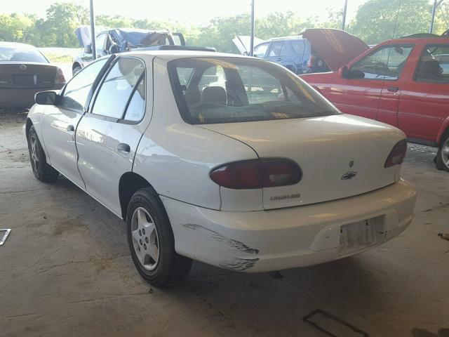 1G1JC524017132427 - 2001 CHEVROLET CAVALIER B WHITE photo 3