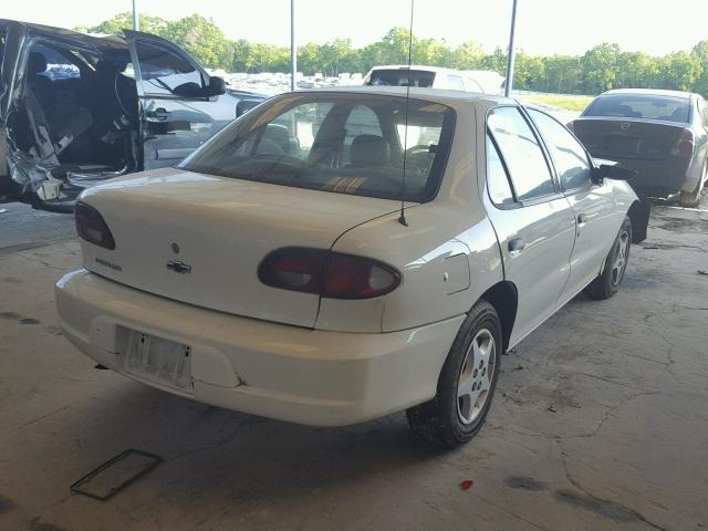 1G1JC524017132427 - 2001 CHEVROLET CAVALIER B WHITE photo 4