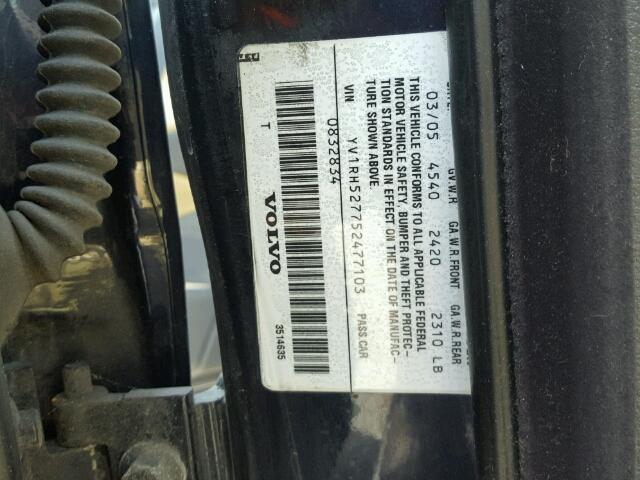 YV1RH527752477103 - 2005 VOLVO S60 R 蓝色 照片 10