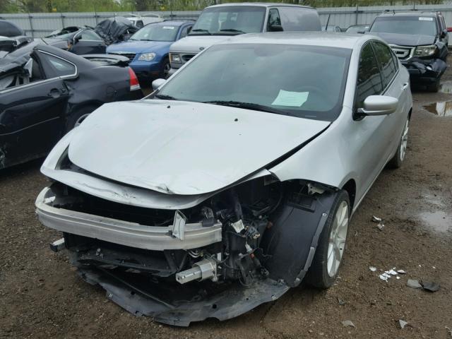 1C3CDFBA4DD170634 - 2013 DODGE DART SXT SILVER photo 2