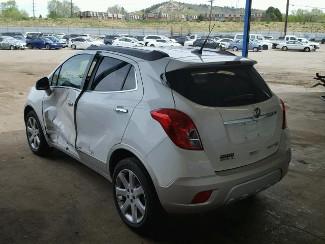 KL4CJGSB4EB732333 - 2014 BUICK ENCORE WHITE photo 3