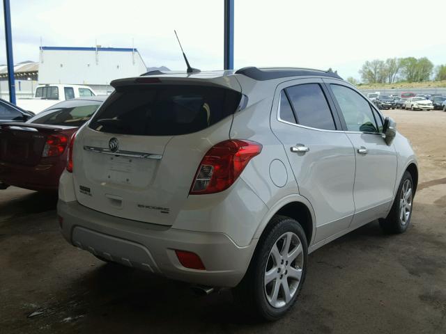 KL4CJGSB4EB732333 - 2014 BUICK ENCORE WHITE photo 4