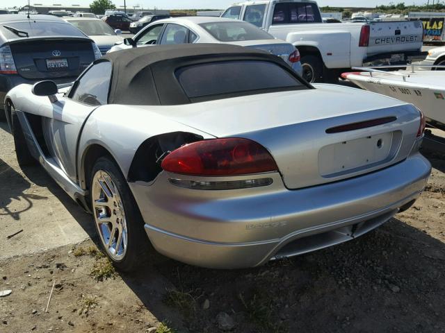 1B3JZ65Z45V500937 - 2005 DODGE VIPER SRT- SILVER photo 3