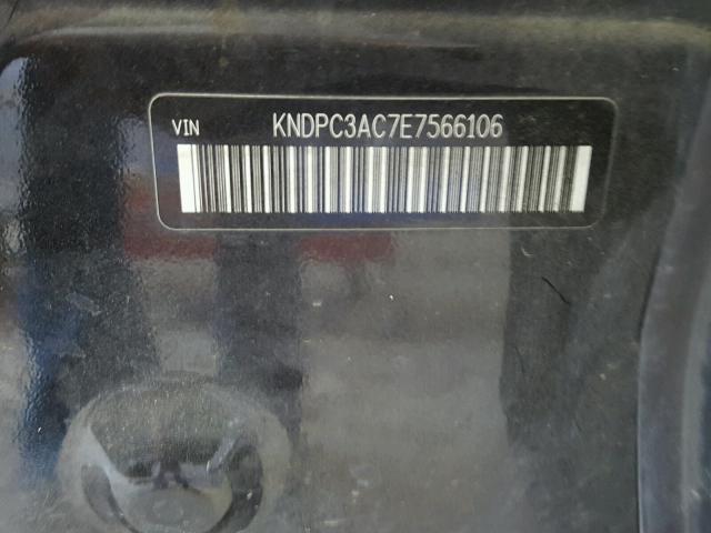 KNDPC3AC7E7566106 - 2014 KIA SPORTAGE E BLACK photo 10