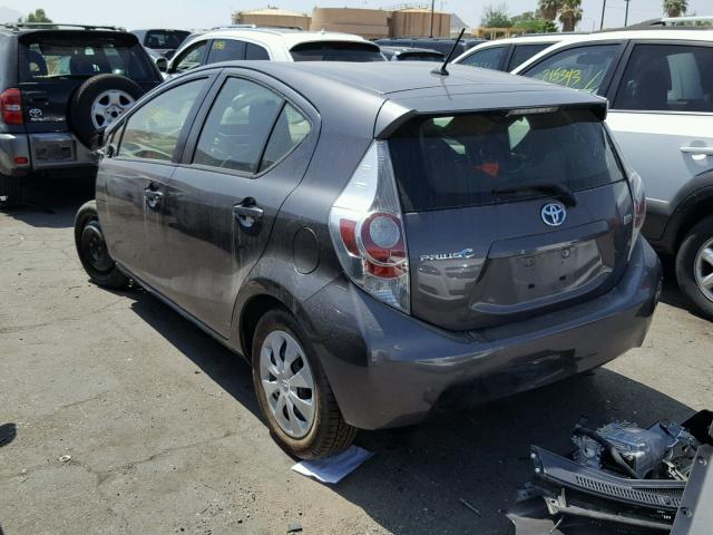 JTDKDTB3XE1573334 - 2014 TOYOTA PRIUS C GRAY photo 3