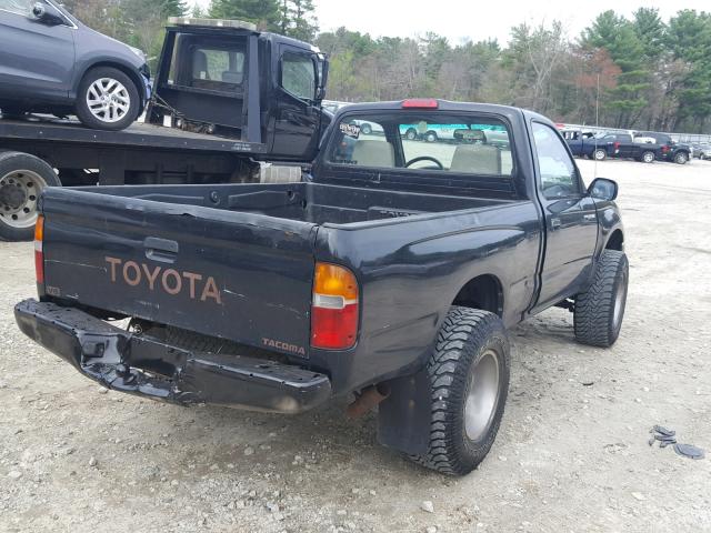 4TAPN62N1TZ204829 - 1996 TOYOTA TACOMA BLACK photo 4