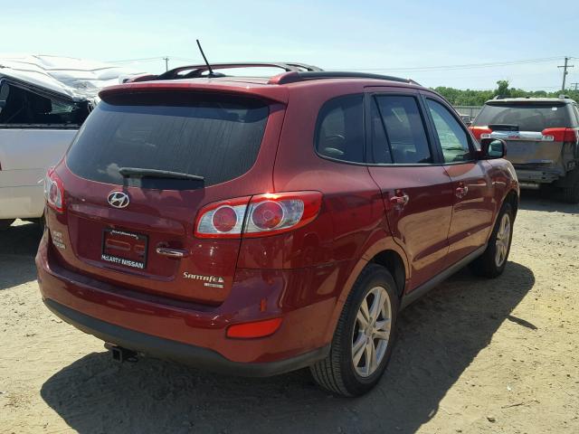 5XYZK4AG4BG050613 - 2011 HYUNDAI SANTA FE L RED photo 4