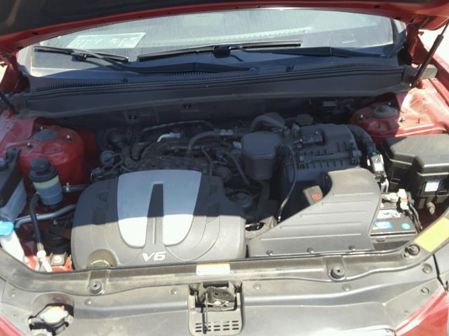 5XYZK4AG4BG050613 - 2011 HYUNDAI SANTA FE L RED photo 7