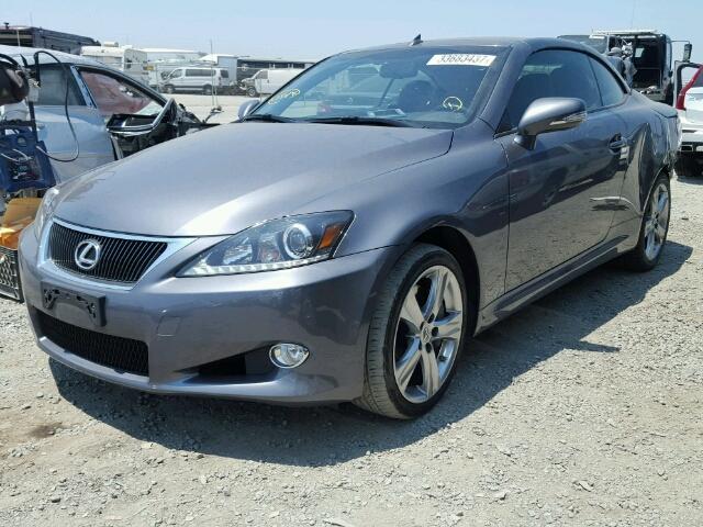 JTHFE2C25C2508802 - 2012 LEXUS IS 350 GRAY photo 2