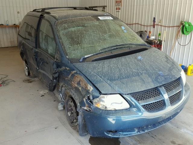 1B4GP45362B626466 - 2002 DODGE CARAVAN SP GREEN photo 1