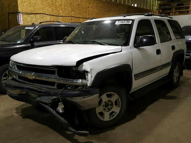 1GNEK13T35J192812 - 2005 CHEVROLET TAHOE K150 WHITE photo 2