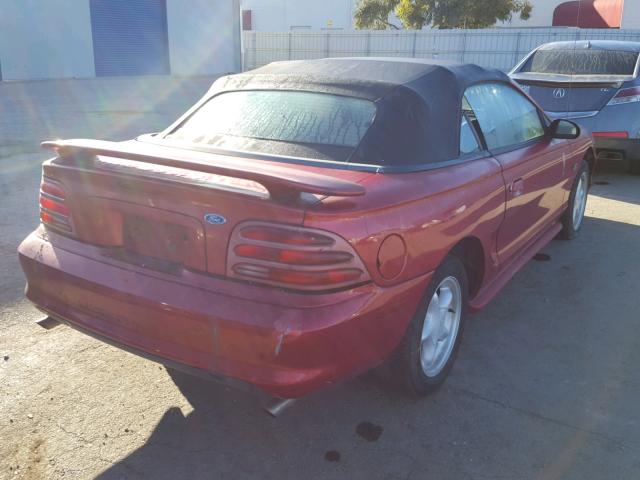 1FALP45TXRF190828 - 1994 FORD MUSTANG GT RED photo 4