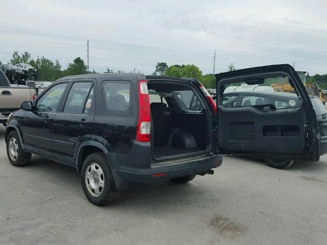 JHLRD78586C037554 - 2006 HONDA CR-V BLACK photo 3