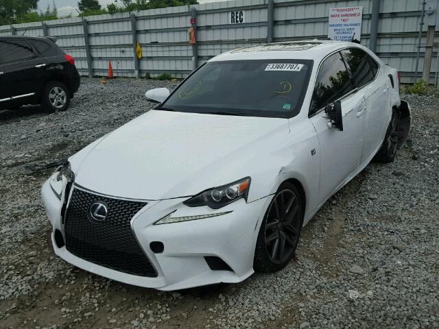 JTHBF1D27F5071120 - 2015 LEXUS IS 250 WHITE photo 2