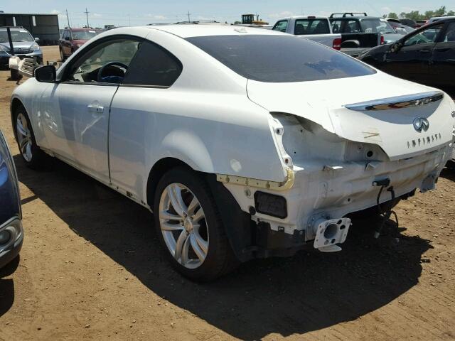 JN1CV6EL7AM153668 - 2010 INFINITI G37 AWD WHITE photo 3