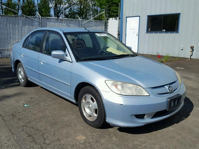 JHMES96614S000307 - 2004 HONDA CIVIC HYBR BLUE photo 1