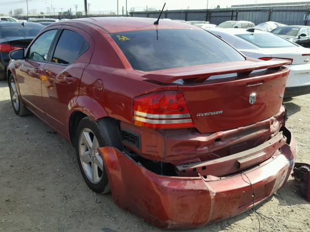 1B3LC76M18N665741 - 2008 DODGE AVENGER R/ RED photo 3