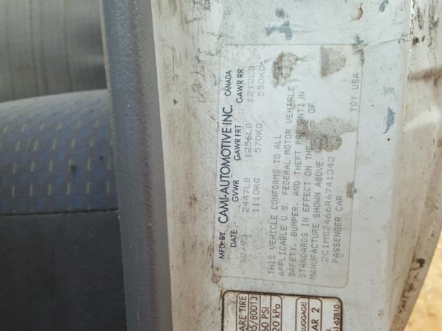 2C1MS2466R6741342 - 1994 GEO METRO XFI WHITE photo 10