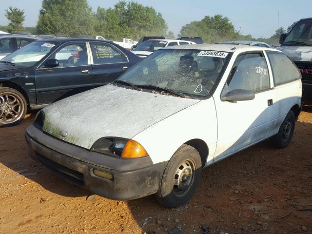 2C1MS2466R6741342 - 1994 GEO METRO XFI WHITE photo 2