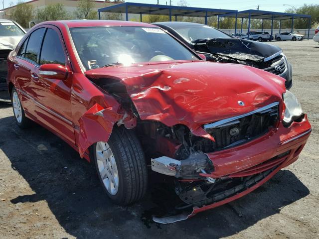 WDBRF54H46F754073 - 2006 MERCEDES-BENZ C GENERATI RED photo 1